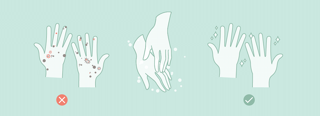 wash your hands after changing your sanitary pad