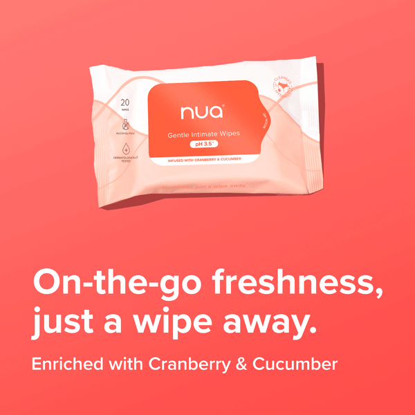 Nua's Intimate Wipes for on-the-go-freshness