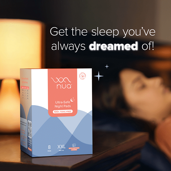 Get the sleep you've always dreamed of with Nua's ultra-safe night pads. These 100% toxin-free night pads come with disposable covers.