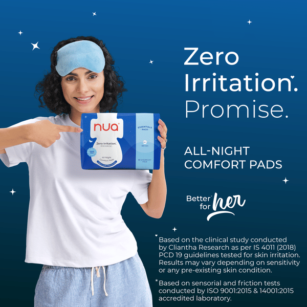 Get the sleep you've always dreamed of with Nua's ultra-safe night pads. These 100% toxin-free night pads come with disposable covers.