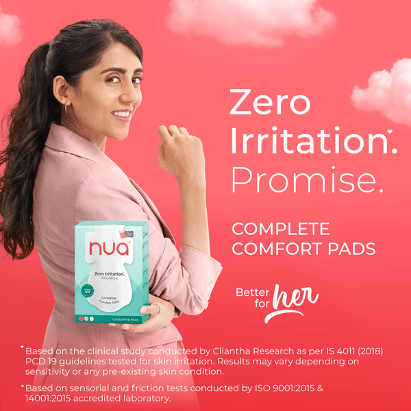 Nua Complete Comfort Sanitary Pads for Sensitive Skin