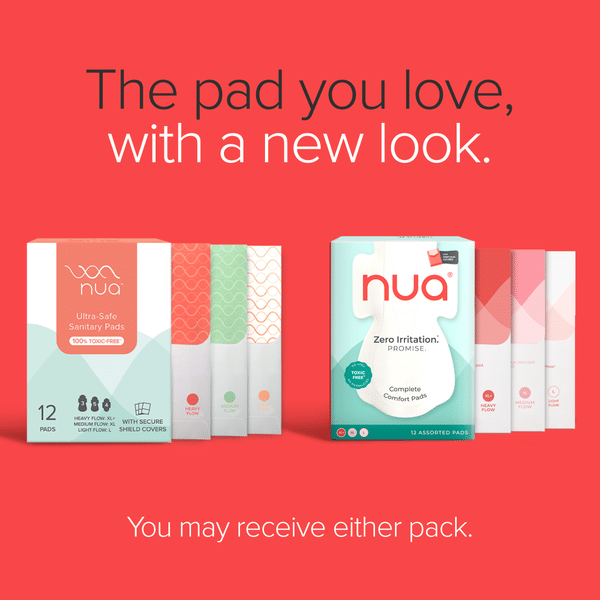 Nua Sanitary Pads (with Disposable Covers For Medium Flow) - Pack Of 2